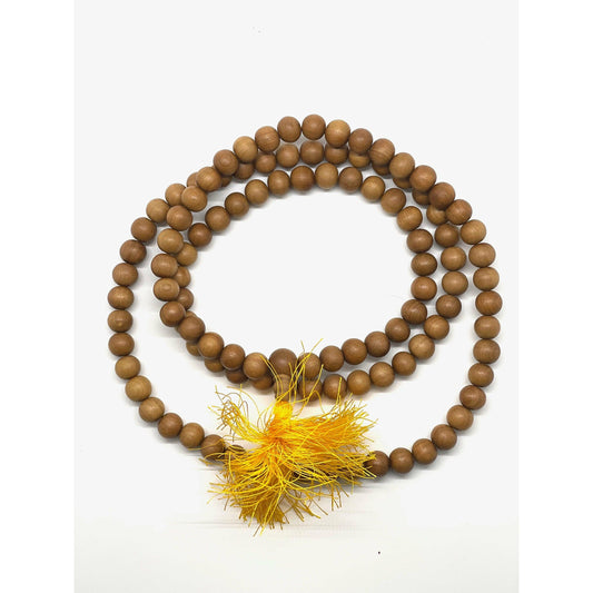 Mala: Sandalwood with Yellow tassel