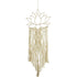 Lotus Metal Wall Hanging w/ Macrame: White