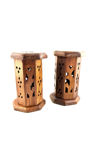 Wooden Mini Tower Burner for Cones - 4.5