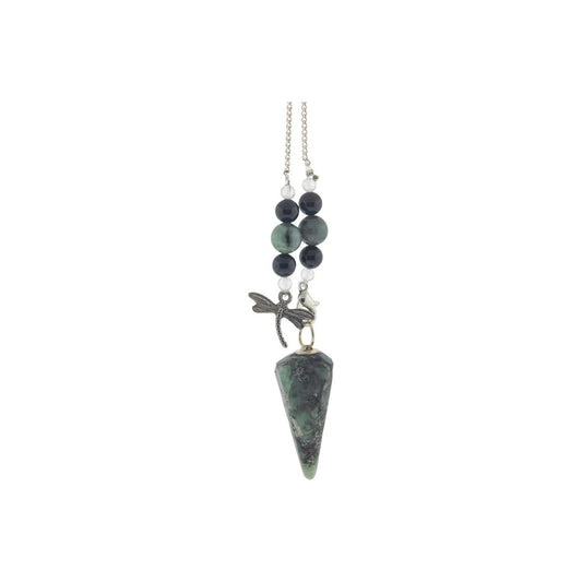 Emerald Dragonfly Hexagonal Pendulum