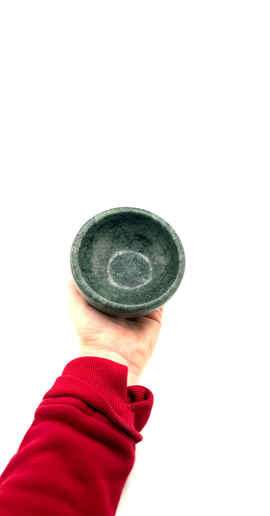 Green Marble Smudge Bowl