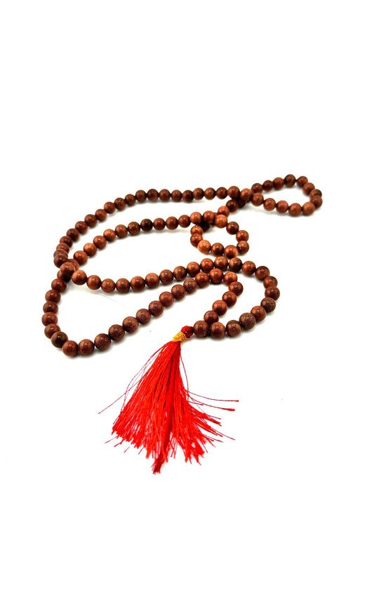 Mala: Red Goldstone Gemstone Necklace/Prayer Mala (108 beads)