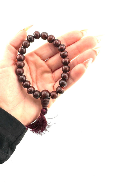 Tibetan Red Sandalwood Fine Stretch Bracelet 10mm