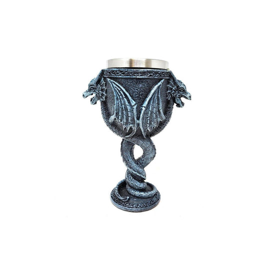 Twin Dragon Goblet 6 oz w/ Stainless Steel Cup - 2.75" Cup Dia, 7.50" H