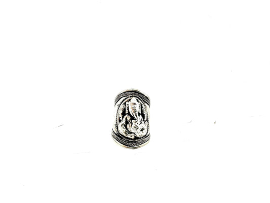 Lord Ganesh Tibetan silver color ring