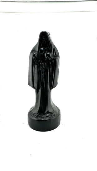 Santa Muerte Candle (Large, Black) 10inch