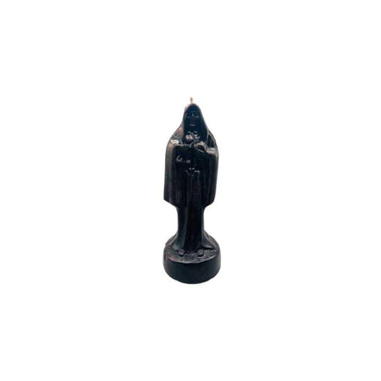 Santa Muerte Candle (Large, Black) 10inch