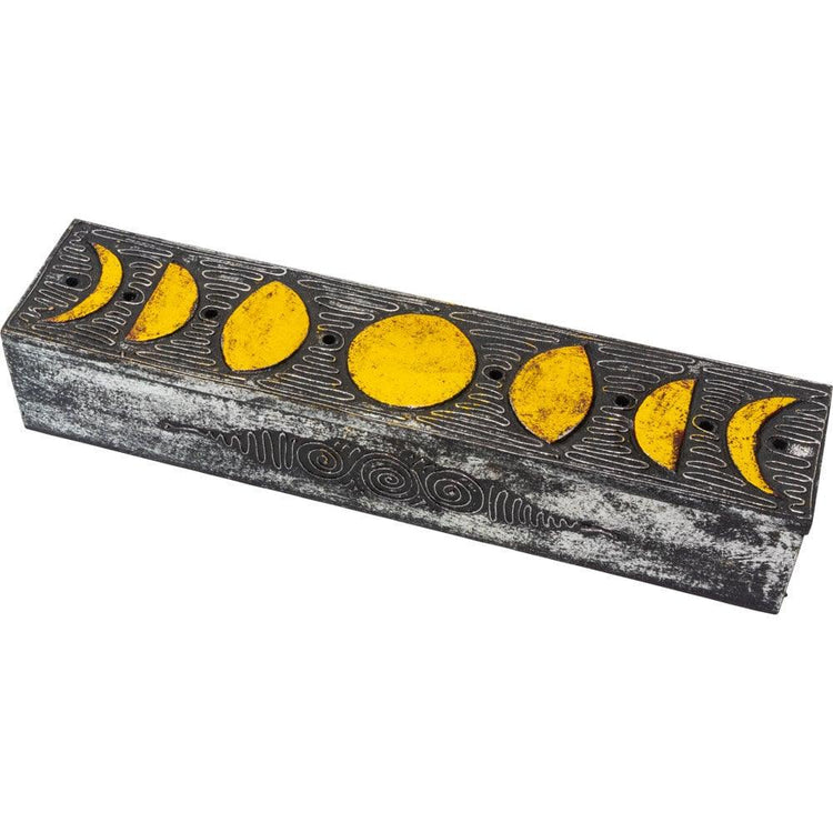 Wood Incense Storage Box - Moon Phases