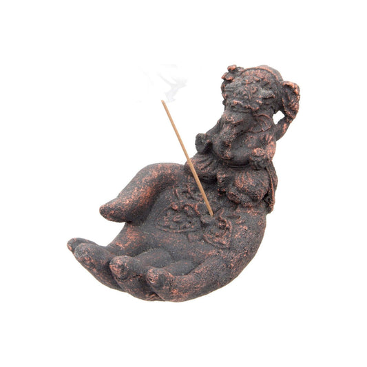 Volcanic Stone Incense Holder - Hand w/ Ganesha