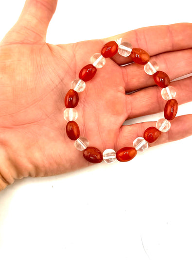 Carnelian & Quartz Bracelet