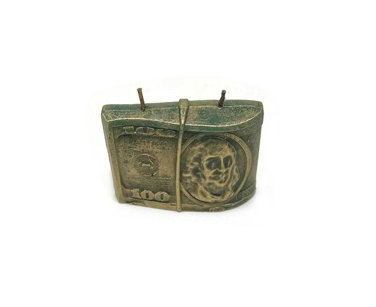 Hundred dollar bill candle small