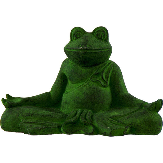 Volcanic Stone Statue - Yoga Frog
