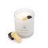 Palo Santo Scented glass candle with crystals, Soy Blend