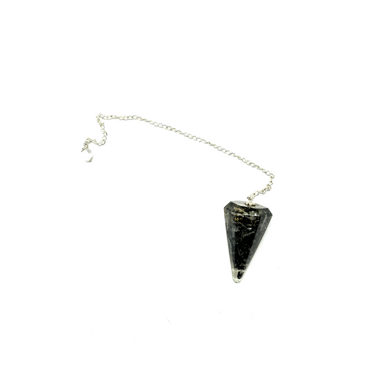 Black Tourmaline With Selenite Orgone Pendulum