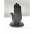 Light Gray Burner: Buddha Hamsa Aluminum Incense Holder