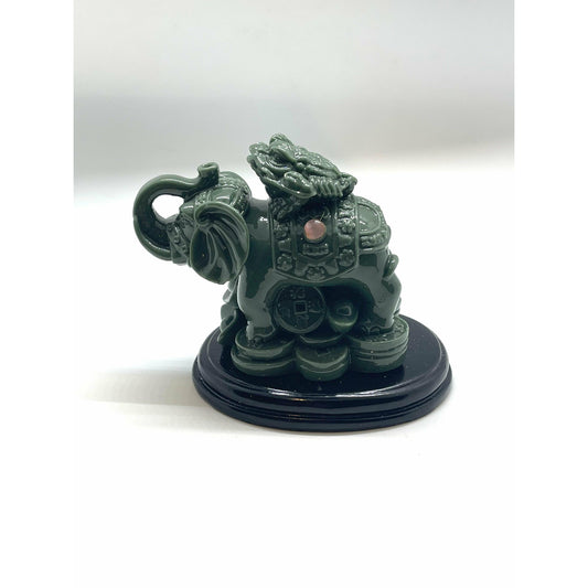 Dark Slate Gray Jade Elephant