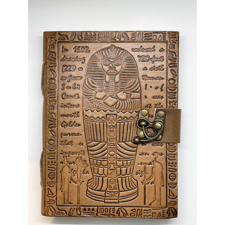 Light Gray Egyptian Leather Journal