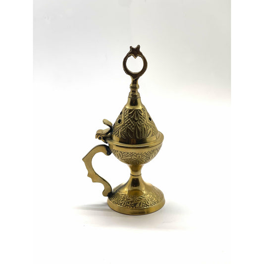 Beige Burner: Elegant Mini Brass Burner