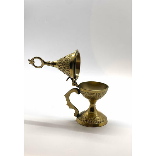 Light Gray Burner: Elegant Mini Brass Burner