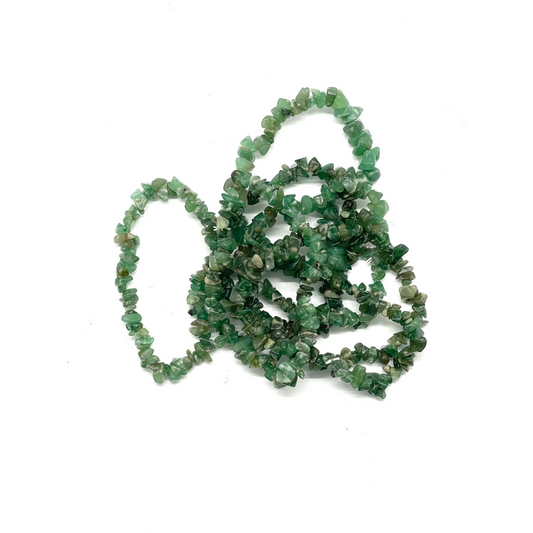 Green Jade Chip Bracelet