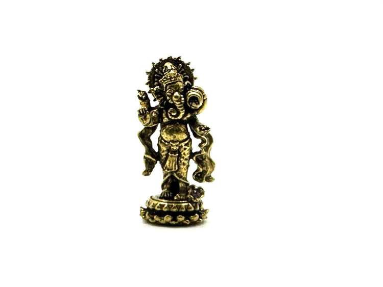 Standing Ganesh Mini Brass Figurine