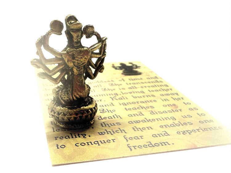 Kali mini brass figurine