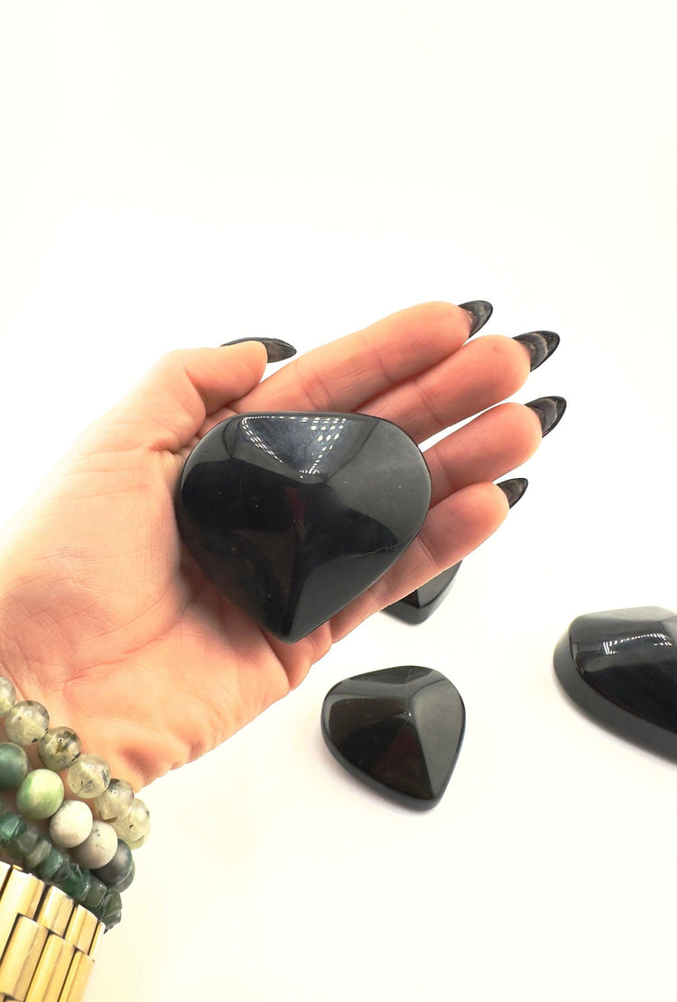 Obsidian Rainbow Hearts *Multiple Sizes*