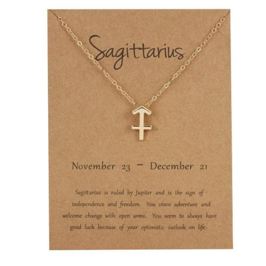 Sagittarius Charm Necklace Gold/Silver