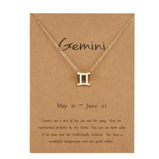 Gemini Charm Necklace Gold/Siver