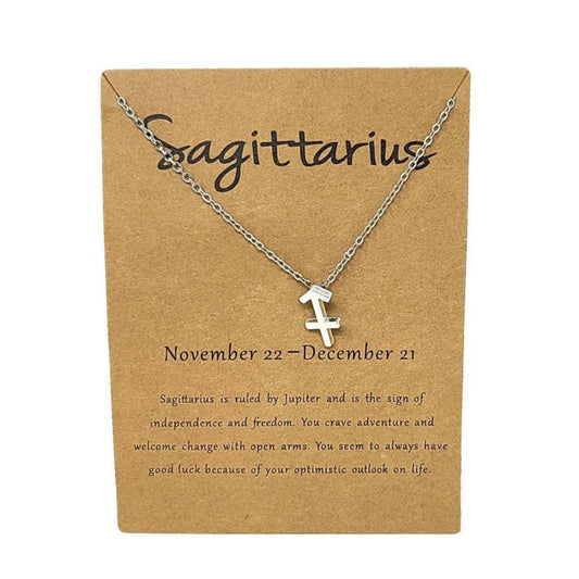 Sagittarius Charm Necklace Gold/Silver