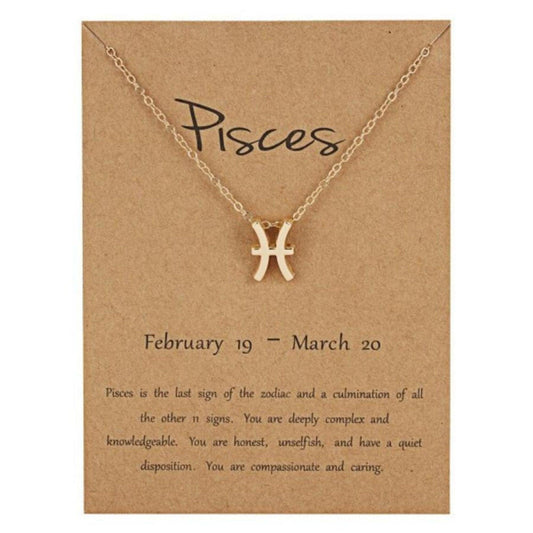 Pisces Charm Necklace Gold/Silver