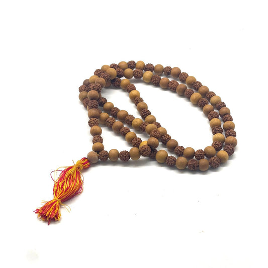 Mala: Sandalwood & Rudrakasha