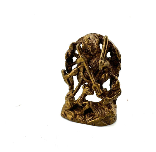 Durga brass figurine