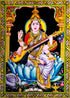 Saraswati hand painted tapestry