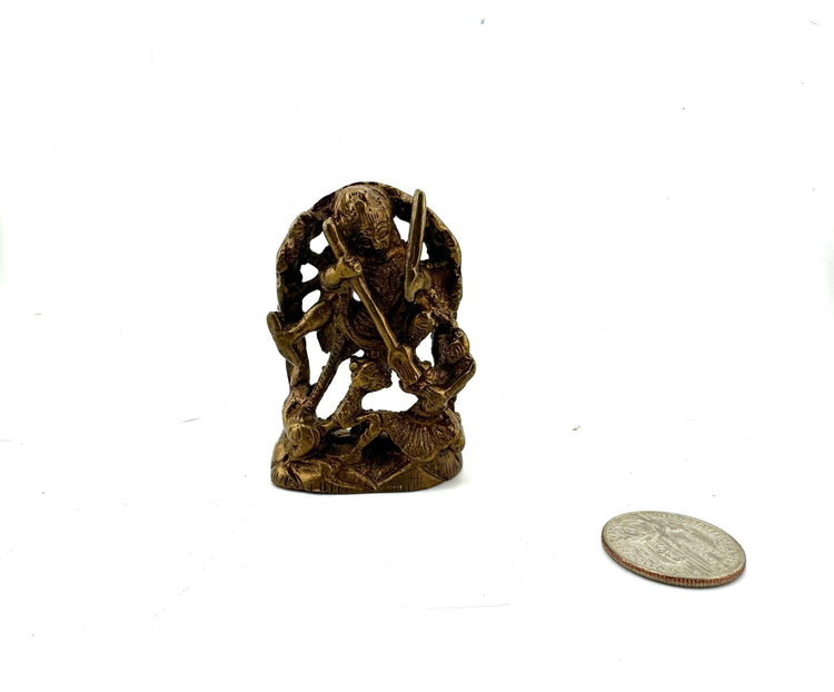 Durga brass figurine