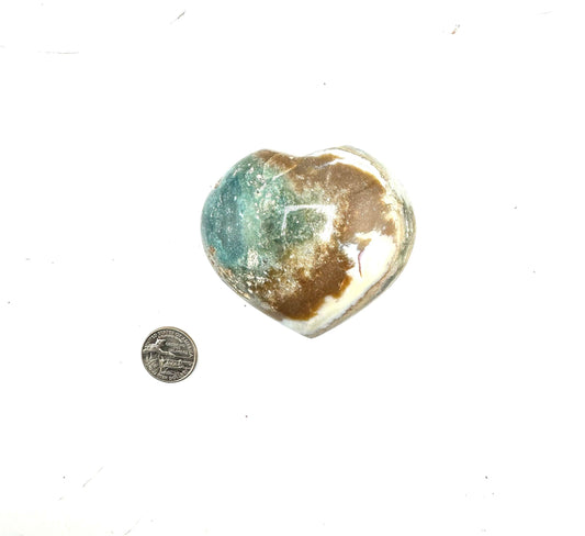 Heart Ocean Orbicular Jasper 3" approx