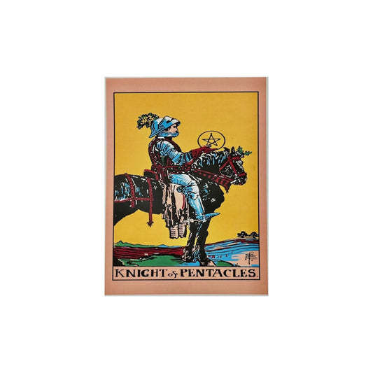 The Knight of Pentacles wall hanging Tapestry (30"X40")