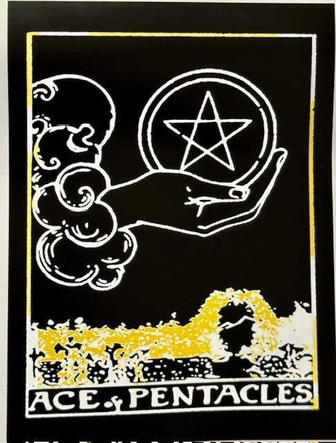 Ace of Pentacles cotton tapestry